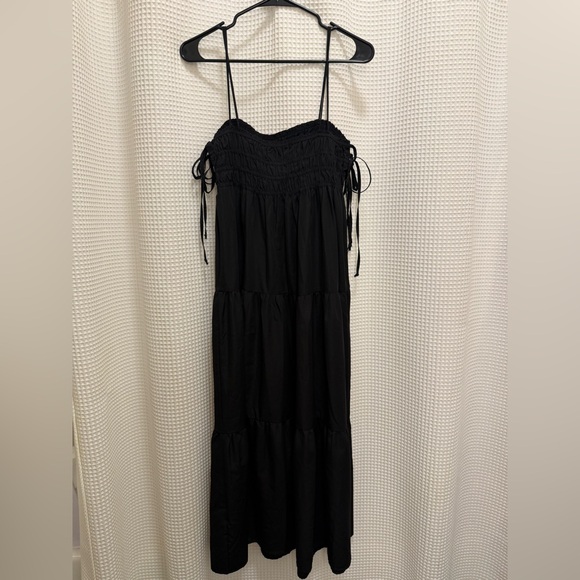 Zara Black Summer Dress with Ties on the Side - 100% cotton - XS - Picture 6 of 7